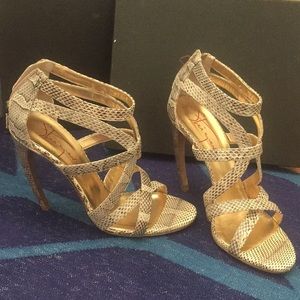 NEW Walter Steiger Nude/Snake Heels